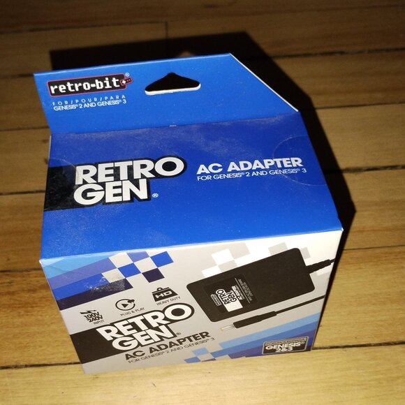 Retro-Gen AC Adapter (Retro-bit, 2012) for Sega Genesis 2 & 3 (unopened) - Picture 1 of 4